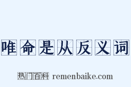 唯命是从反义词是什么意思的图片